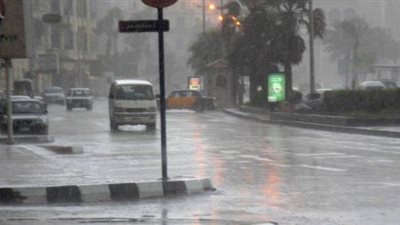 أمطار غزيرة تغرق شوارع محافظة الغربية اليوم 