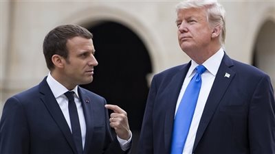 ترامب وماكرون يتناقشا حول استخدام السلاح الكيميائي في سوريا