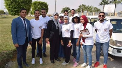  صور.. الجامعة المصرية الروسية تدشن حملة توعية ضد 
