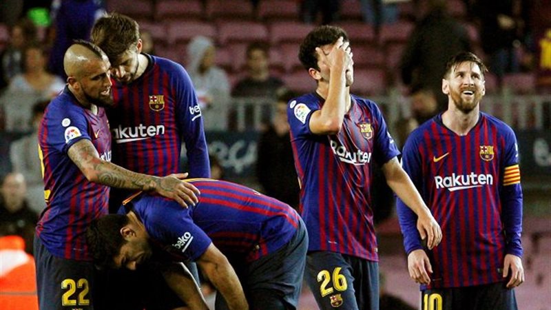 لاعبو برشلونة