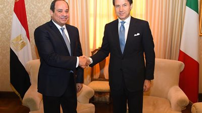 صور.. لقاء الرئيس السيسي مع رئيس الوزراء الإيطالي جيوسيبي كونتي