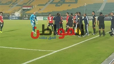 صور.. مشادات واعتراضات فى مباراة الجيش وبتروجت لإلغاء ركلة جزاء
