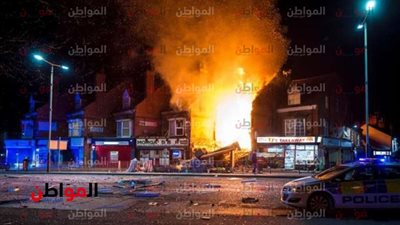 شاهد.. انفجارات مدمرة تهز أرجاء بريطانيا صباح اليوم