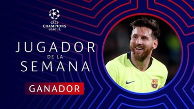 ميسي لاعب الجولة في دوري أبطال اوروبا