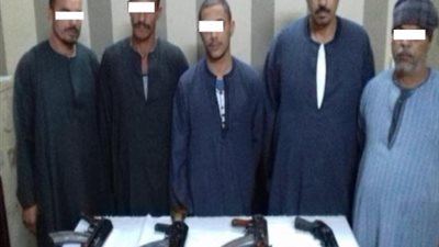 ضبط 5 قطع أسلحة نارية و12 قيراط مزروعة بنبات البانجو في أسيوط