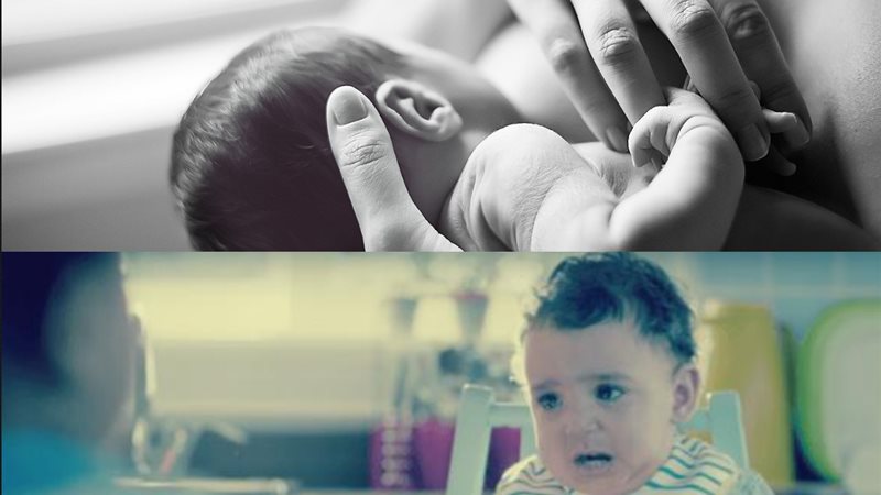 ..عارضة ترضع ابنتها