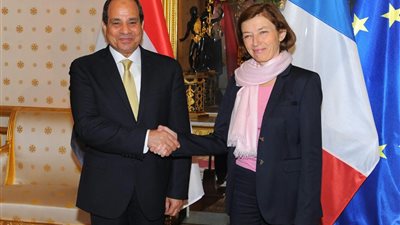  الرئيس السيسي يستقبل وزيرة الجيوش الفرنسية 