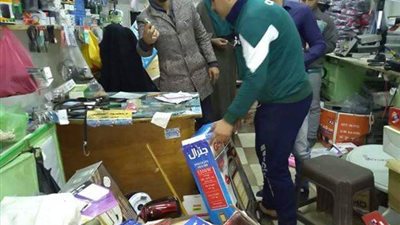 تحطيم وجهة محل للإلكترونيات وسرقة 47 الف جنية بالفشن ببني سويف 