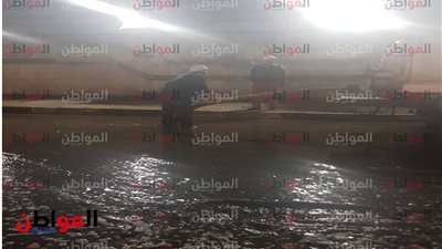 صور| الأمطار تغرق شارع البحر الأعظم في الجيزة