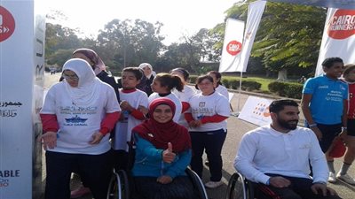  صور.. ماراثون للأسوياء ومتحدي الإعاقة برعاية وزارة الرياضة وصندوق الأمم المتحدة للسكان