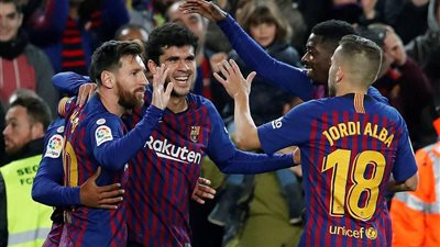 برشلونة تقسو علي إسبانيول برباعية في  ديربي كتالوني