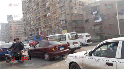 صور.. ازدحام مروري أعلى كوبري فيصل