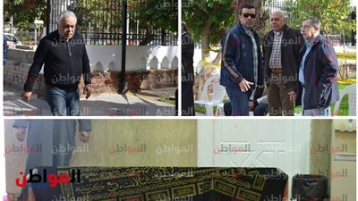 صور جنازة محمود القلعاوي .. 3 فنانون يشيعونه من مسجد عمر بن عبدالعزيز