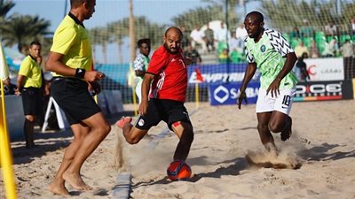 لاعبو الشاطئية يدخلون في نوبة بكاء بعد الخسارة من نيجيريا