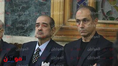 صور| جمال مبارك يقدم العزاء في إبراهيم سعدة 