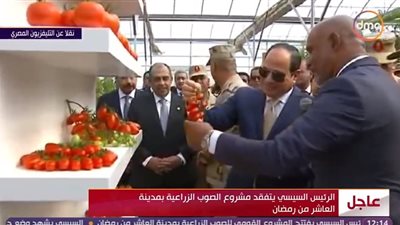 بث مباشر|السيسي يتقفد محطة الفرز خلال افتتاح 100 ألف صوب زراعية