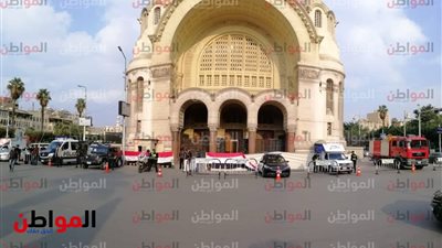 صور .. استعدادات أمنية مكثفة حول كنيسة البازيليك مقر مؤسس مصر الجديدة