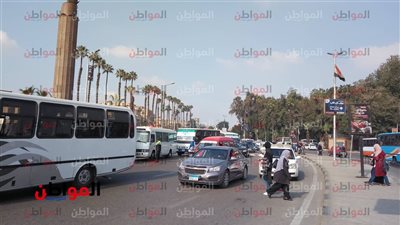 صور .. سيولة مرورية حول جامعة القاهرة