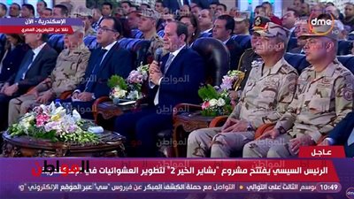 جولة تفقدية للسيسي لمشروع بشاير الخير2 بغيط العنب