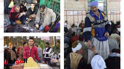 صور | في مولد الإمام الحسين .. هنا اللمَّة وانتظار البركات