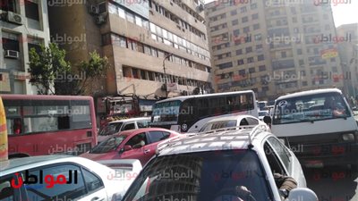 كثافة مرورية أعلى كوبري ثروت في اليوم الأول بالعام الجديد