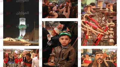 صور .. الشيشة ترسم حواري القاهرة الفاطمية في مولد الحسين