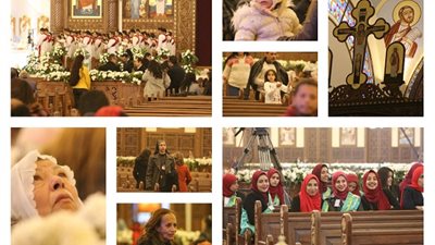 صور | قداس كاتدرائية ميلاد المسيح .. مسلمات مع راهبات تحت شعار أقربهم مودة