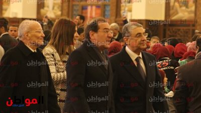 صور.. وزراء البترول والكهرباء والانتاج الحربي في افتتاح كاتدرائية ميلاد المسيح