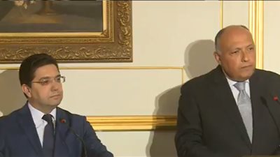 بث مباشر.. مؤتمر صحفى بين وزير الخارجية المصرى ونظيره المغربى