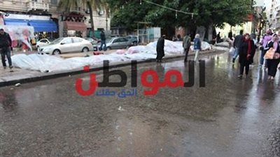 صور.. الفيضة الكبرى تضرب الإسكندرية بأمطار غزيرة