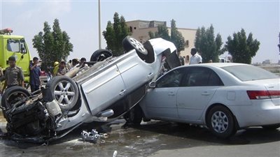 ننشر أسماء المصابين في حادث إنقلاب سيارتين ملاكى بصحراوى بنى سويف