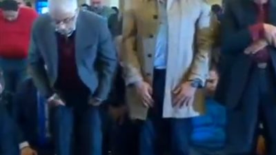  وزيرى التعليم العالى والتربية والتعليم يحضران صلاة الجمعة بمسجد الفتاح العليم 
