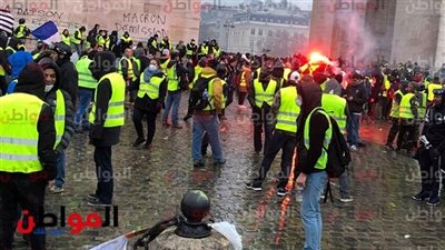  تجدد تظاهرات السترات الصفراء فى فرنسا بالتزامن مع انفجار باريس 
