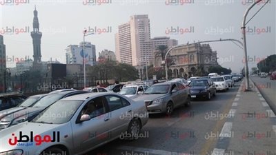 كثافة مرورية أعلى كوبري ثروت