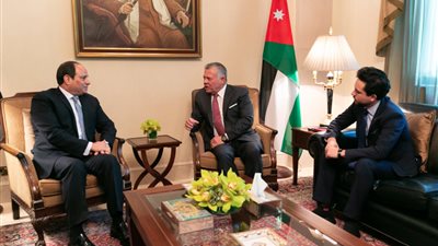  الديوان الملكى الأردنى ينشر صور لقاء الرئيس السيسى والملك عبدالله الثانى 