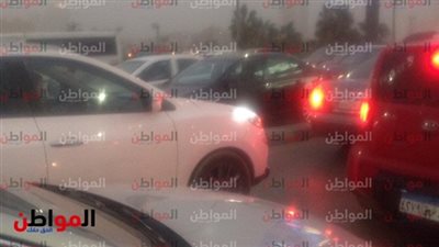 زحام مروري أعلى كوبري أكتوبر 