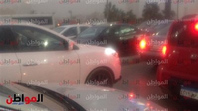 زحام مروري أعلى كوبري أكتوبر