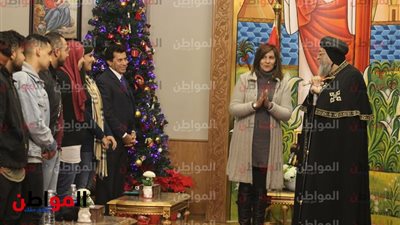 صور .. البابا تواضروس يرحب بوجود وزيرا الرياضة والهجرة في الكاتدرائية: منورين