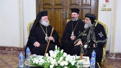 صور.. بطريرك الروم الأرثوذكس يزور البابا تواضروس في عيد الغطاس المجيد 2019