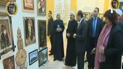 فيديو.. الرئيس السيسي يتفقد معرض القاهرة الدولى للكتاب 2019