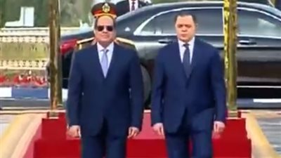 الرئيس السيسى يصل قاعة احتفال عيد الشرطة 67 