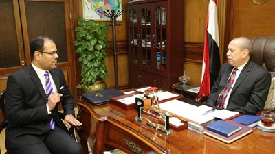 محافظ كفرالشيخ يستقبل رئيس فرع هيئة التأمين الصحي الجديد