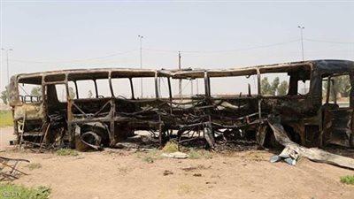  التفاصيل الكاملة لإنفجار حافلة تابعة للشرطة العراقية بمحافظة صلاح الدين 