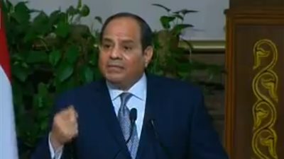 الرئيس السيسي في قصر الاتحادية يصفع المجتمع الدولي : مشاكلنا غيركم