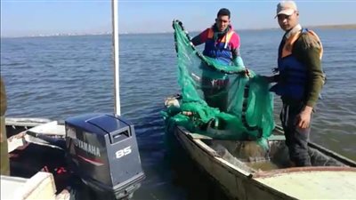 محافظ كفرالشيخ يتابع حملة إزالة التعديات على بحيرة البرلس