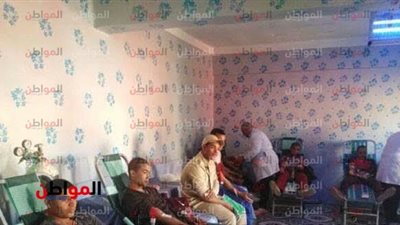 حملة للتبرع بالدم بمشاركة ضباط وأفراد ومجندي إدارة قوات الأمن في بني سويف 