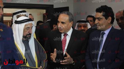 صور| عبد المحسن سلامة يستقبل حاكم الشارقة لافتتاح مركز تدريب الصحفيين