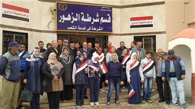 صور... طلاب التربية الخاصة في زيارة لقسم شرطة الزهور ببورسعيد