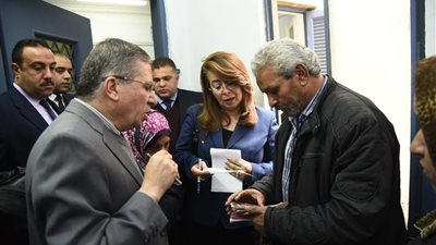 مكتب تأمينات المنشية بالاسكندرية يستقبل غادة والي بشكل مفاجيء