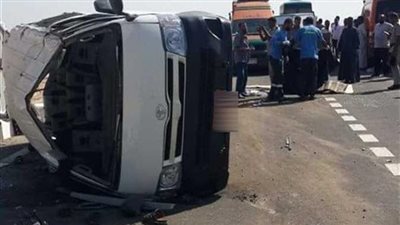 مصرع موظف بالمعهد الفني الصحي ببني سويف في انقلاب ميكروباص